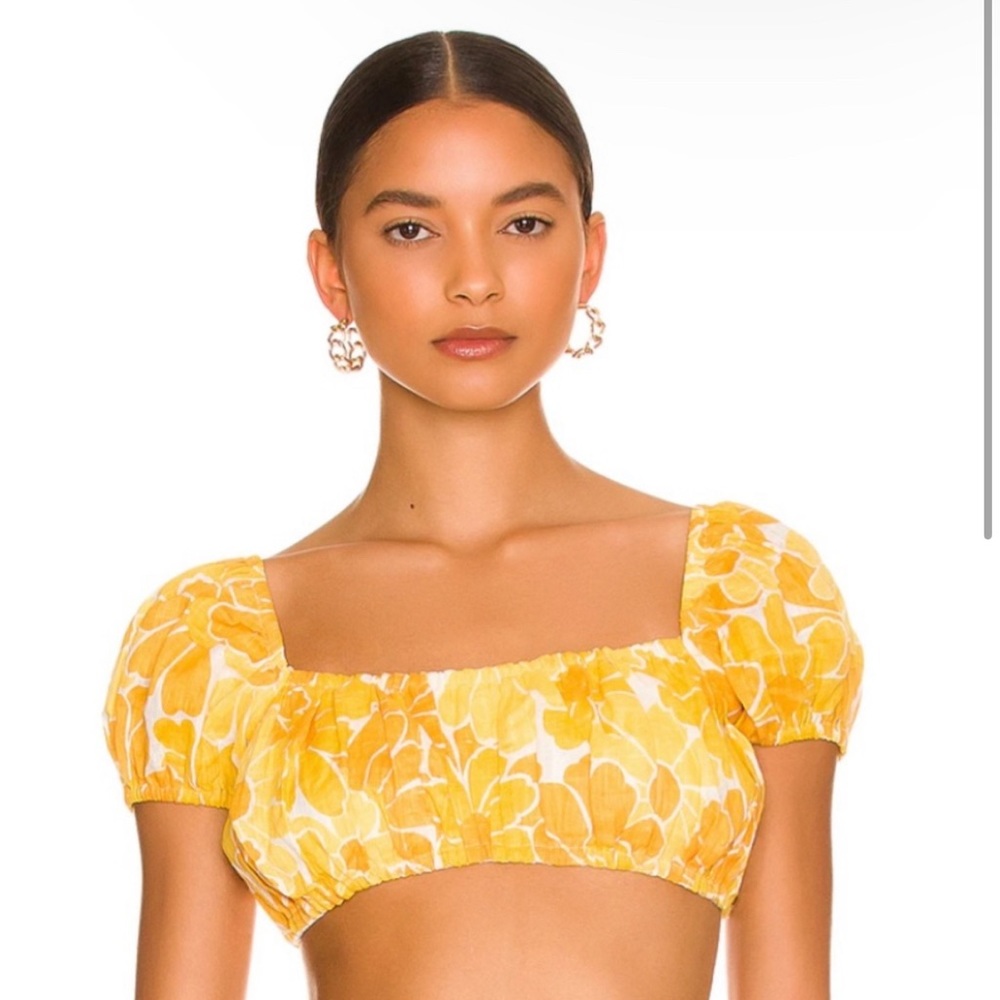 Faithfull the brand,crop top, linen material size XXL is more like large size.